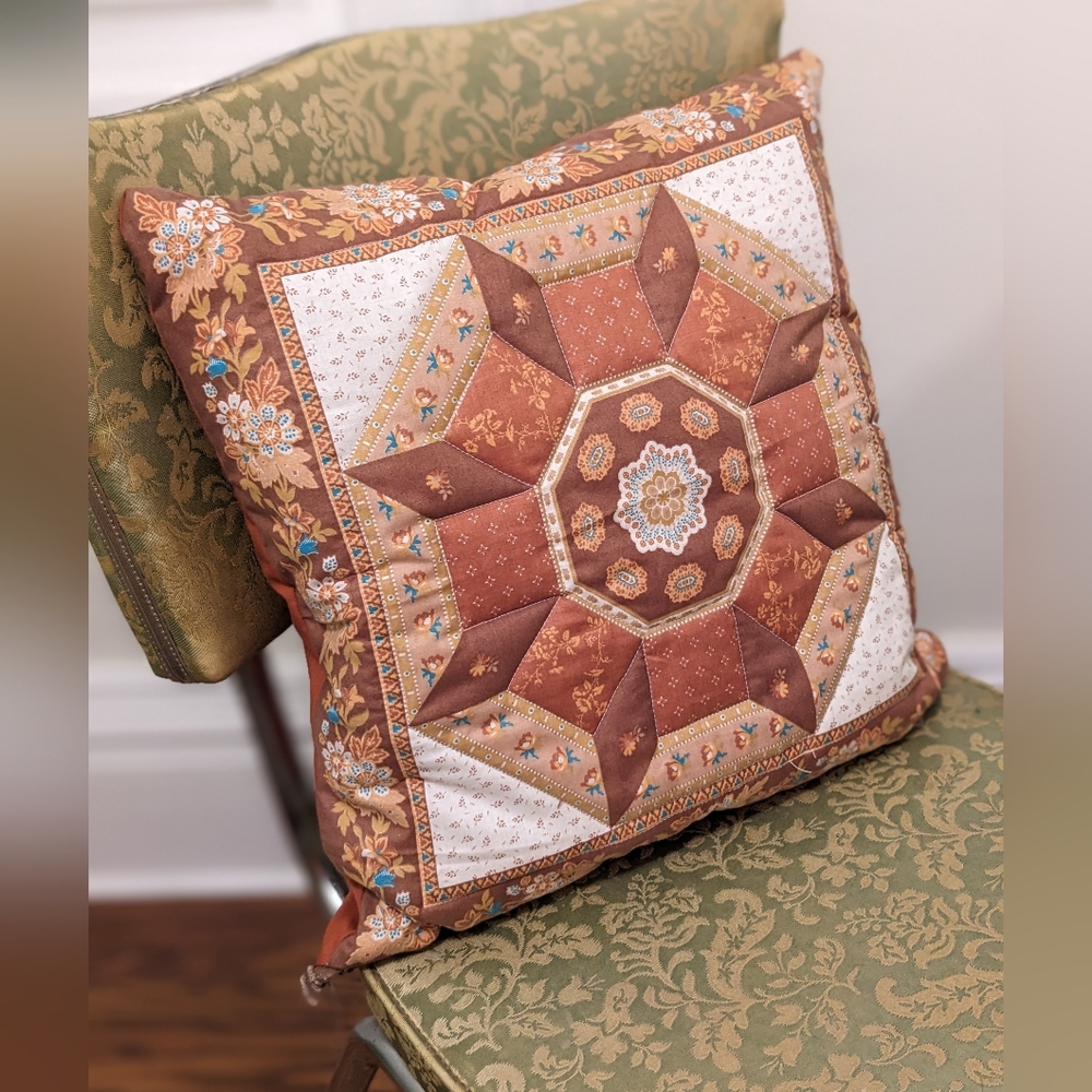 Handmade 1970's throw pillow